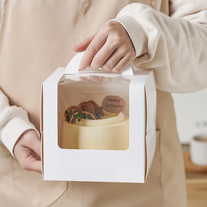 Large Cake Packaging Box Portable Muffin Cupcake Container Wedding Birthday Party Supplies Baby Shower Cookie Gift Paper Boxes