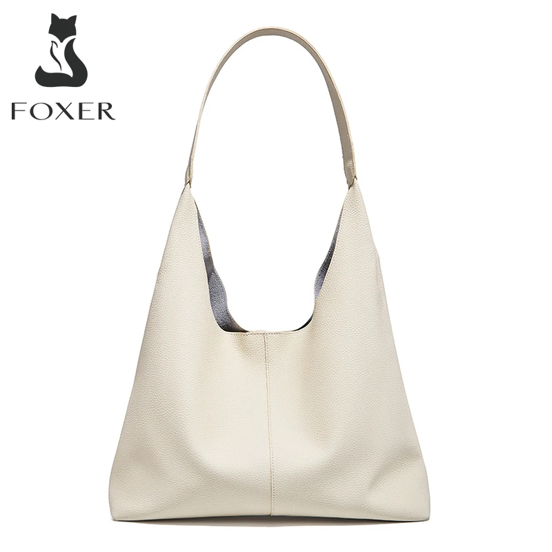 FOXER Women's Shoulder Bag Fashion Tote Lady Classic Split Leather