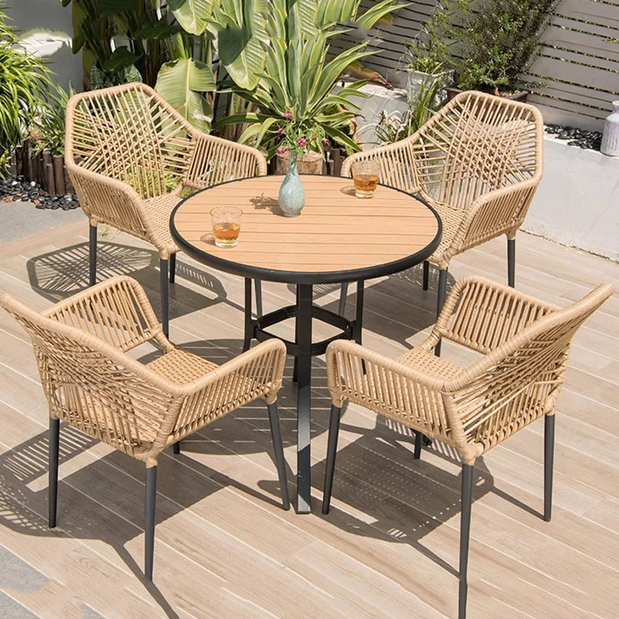 

Pool Furniture Outdoor Luxury Waterproof Rattan Effect Nordic Outdoor Furniture Patio Modern Lounge Chairs Muebles Home Decor