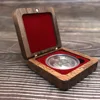 Commemorative Coin Box Medal Medal Gift Packaging Wooden Box Clamshell Storage Gift Medal Coins Antique Wooden Box 4