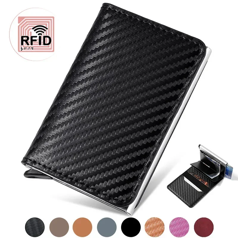 Credit Card Holder Men Wallets Bank Cardholder Case Small Leather Slim Thin Magic Mini Smart Minimalist Wallet