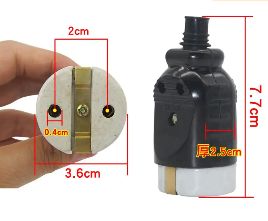 Electric Kettle Thermostat Switch 2PCS/lot Electric Kettle Parts Plug Head for Handy Steam Sterilizer Pot 250V 10A