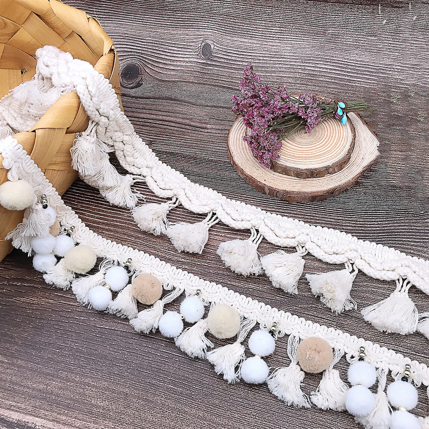 

Diy Accessories With Tassels And Fringe Lace Trim Pure Cotton Handmade For Clothing Bags Hats Curtain Decoration Appliques