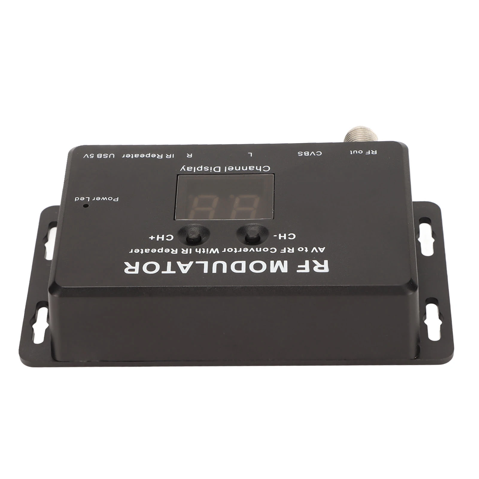 RF Modulator Professional PAL NTSC 21 Channel AV to RF Convertor 471.25MHZ to 885.25MHZ for Set Top Box DVR DVD 2