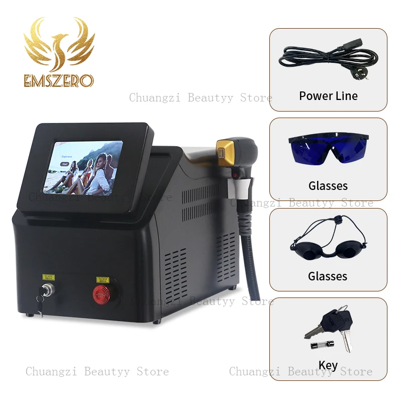 

Diode Laser Hair Removal 3 Wavelength 755nm 808nm 1064nm 2000W Ice Platinum Painless Permanent CE Certification Machine