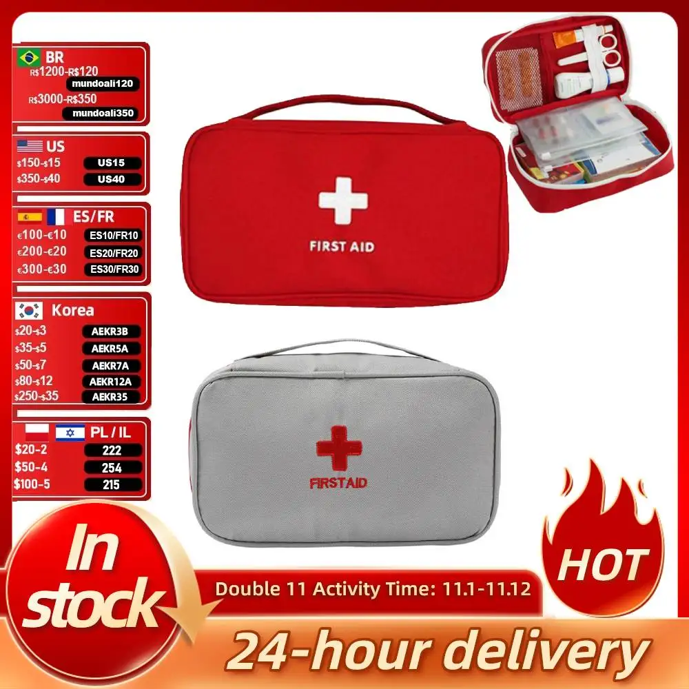 First Aid Kit Emergency Medical Box Portable Travel Outdoor Camping