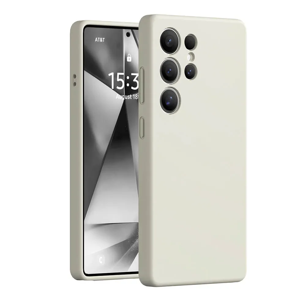 Premium Fall Prevention Silicone Phone Case with Liquid Straight Edge Design