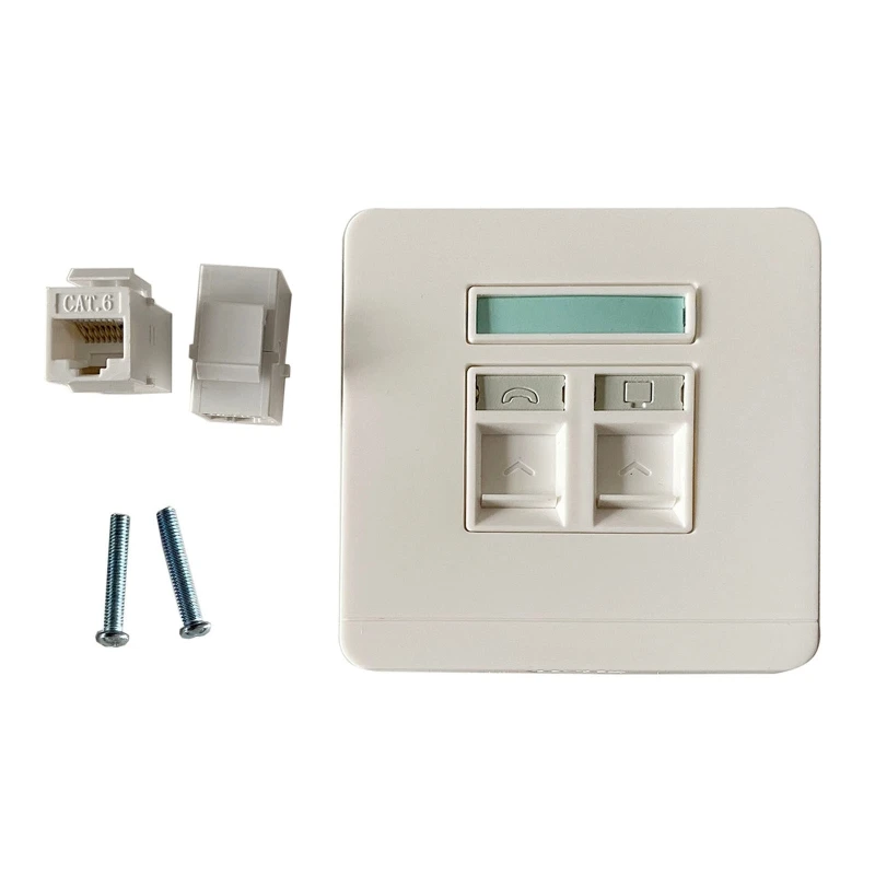 1Set UTP 네트워크 벽 플러그 패널 RJ45 CAT6 CAT5E 4 포트 2 포트 1 포트 통과 모듈 툴 프리 모듈 비 차폐