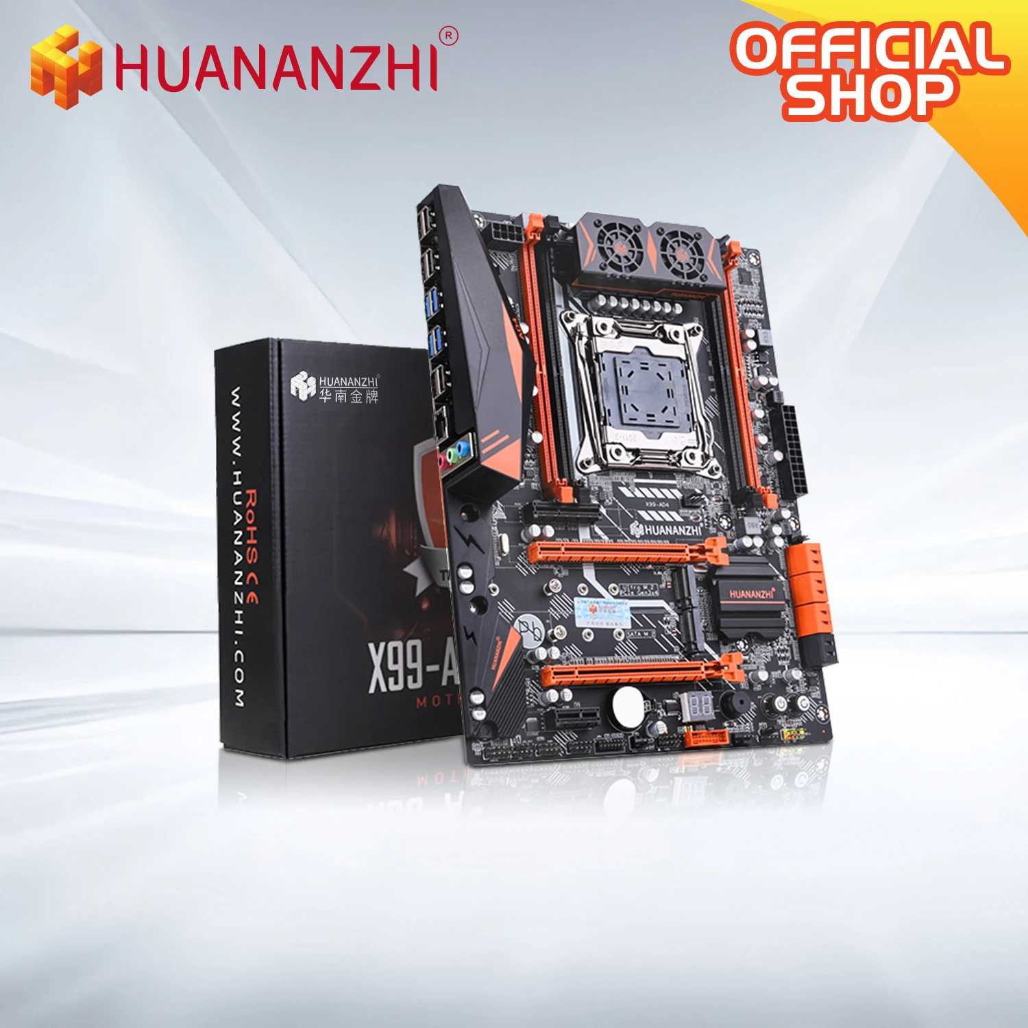 HUANANZHI X99 AD4 LGA 2011-3 XEON X99 메인보드는 인텔 E5 2640 2666 2670 2678 2696 V3 V4 DDR4 RECC NON-ECC NVME SATA를 지원합니다.