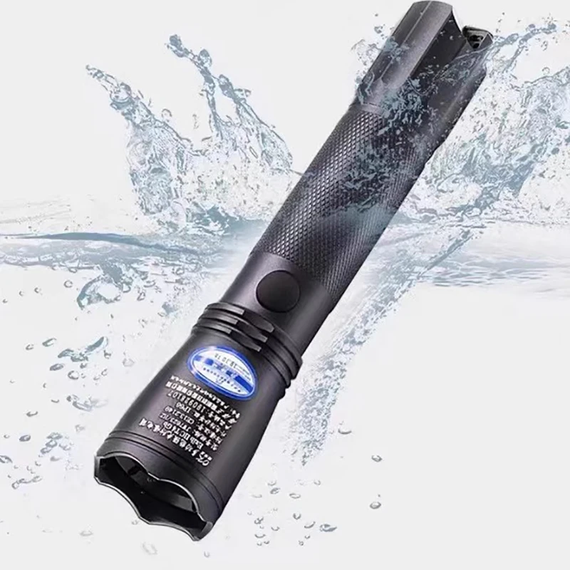 

Luxury Modern Flashlight Defense Black Minimalist Industrial Outdoor Flash Lights Portable Diving Caza Y Pesca Home Furniture