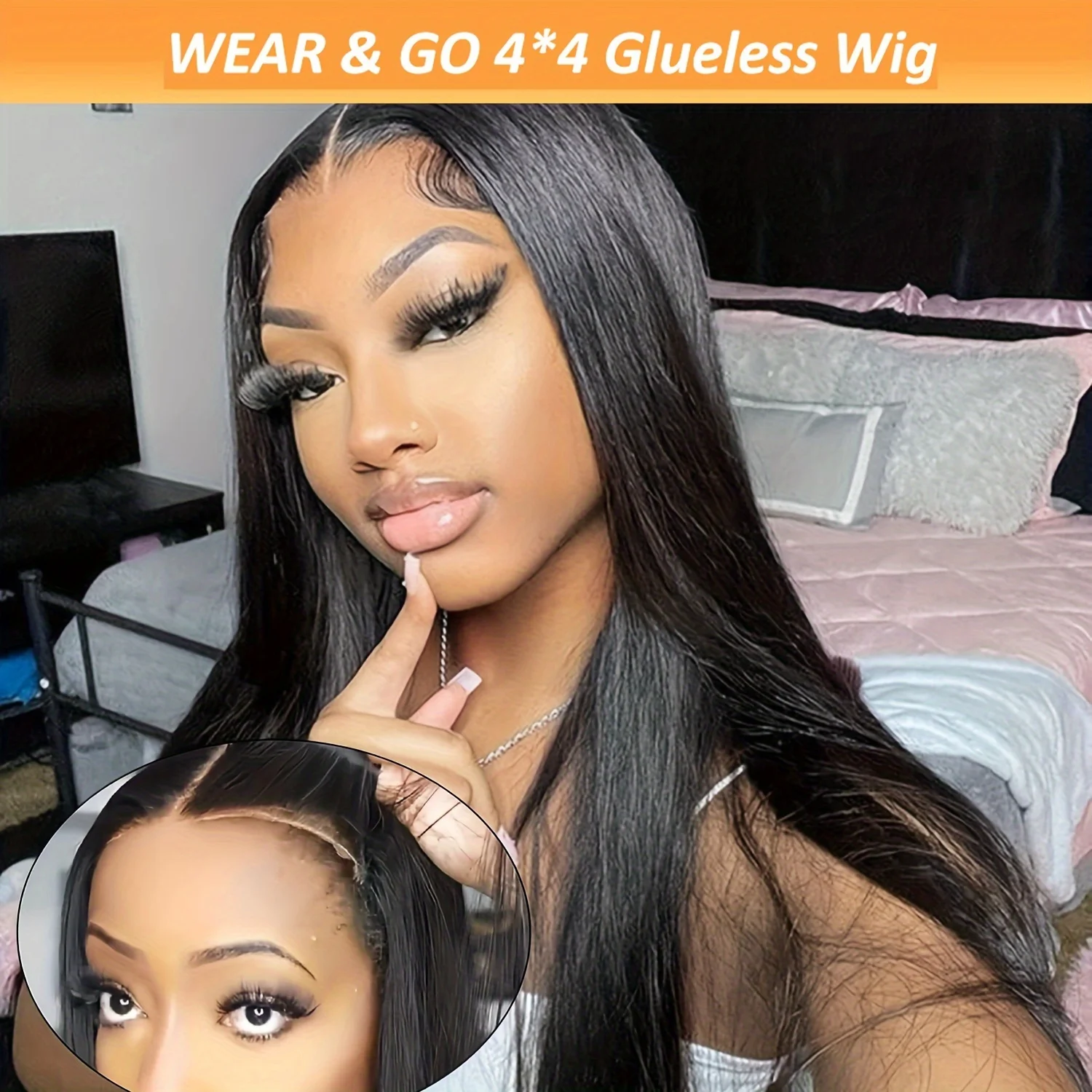 

Парик Wear & Go 4x4 5x5 прямой с застежкой, Hd кружевной парик Fronta, парик из прямых человеческих волос, готов к ношении, предварительно выщипанный