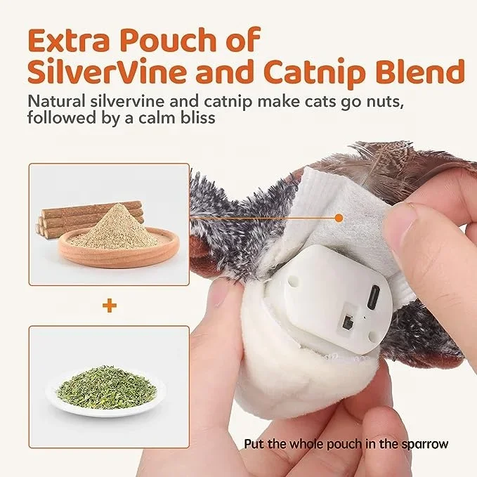 Bird Interactive Cat Multi Head Auto Cat Teaser Funny
