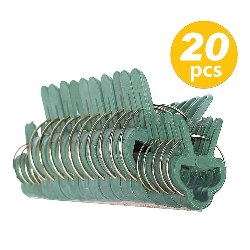 Garden Clip Vegetable Rhizome Flower Branch Plant Plastic Fixed-Clip Gardening-Clip 20 Pcs/Pack Small And Large Each 10PCS plastic plant clips plant clips