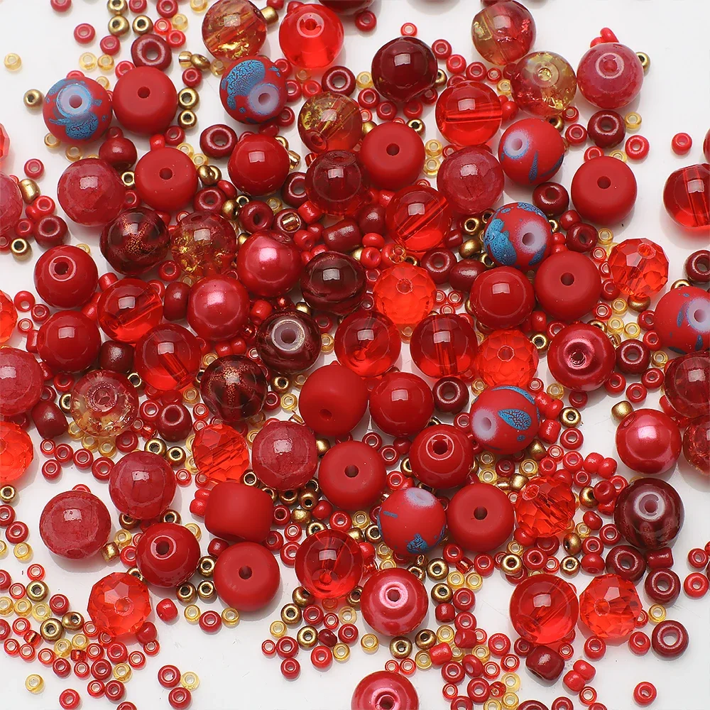 Green Crystal Glass Round Beads for Jewelry & Crafting - 45g Seed Beads for Handmade Creations