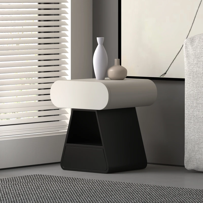 

Nordic Wood Bedside Cabinet Modern Corner Bedroom Living Room Small Nightstands Storage Makeup Table De Chevet Home Furniture