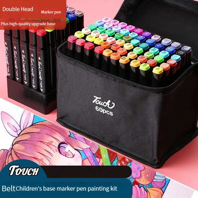 12-80 Color Art Markers Alcohol Felt Pen Manga Sketching Markers Dual  Headed Brush Sketch Drawing Graffiti School Art Supplies - AliExpress