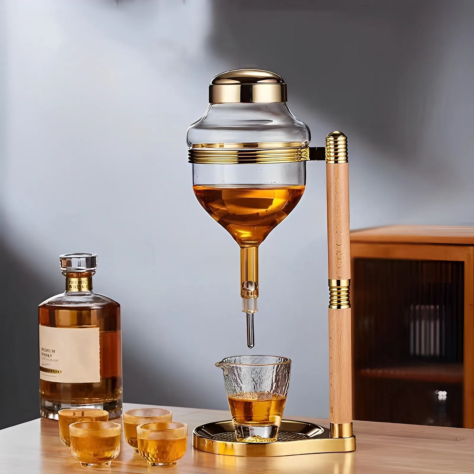 GIEMZA Ice Champagne Bucket Wine Buckets Chiller for Parties Clear Glass Set Beverage Tub Cooler Home Bar Thing