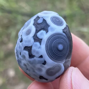 Natural Sardonyx Black Agate Alxa Gobi Eye Rock Mineral Specimen Energy Crystal Chakra Reiki Healing Stone Garden Decor DD1-8