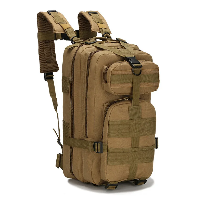 Outdoor tactical large capacity backpack with waterproof compartment suitable for hiking, camping, training and sports