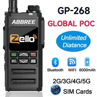 ABBREE GP-268 Network Walkie Talkie Unlimited distance Zello Global POC Wireless Remote  4G SIM Card  Bluetooth  Walkie Talkie 1