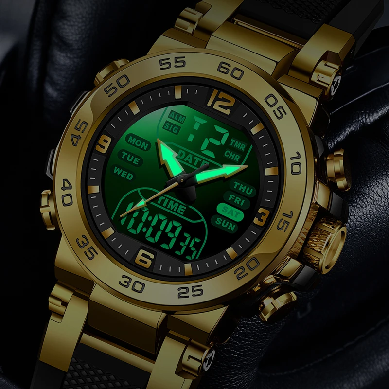 FOXBOX Fashion Business Watch Men Outdoor Sport Waterproof Men's Quartz Wristwatches Top Brand Luxury Luminous Chronograph Male