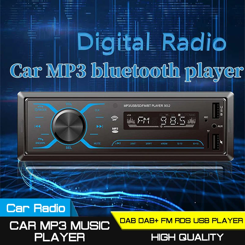 Universal Car Mp3 Multimedia Player Autoradio Lettore Stereo Bluetooth Autoradio Dab Fm Rds Lettore Usb Luci Colorate