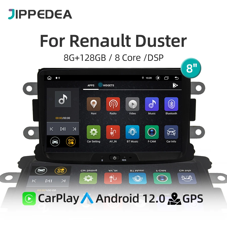 CarPlay Android 12 Car Radio For Renault Duster Sandero Logan