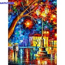 

GATYZTORY 5D DIY Picture By Numbers Abstract Landscape Unique Gift HandPainted Wall Art Coloring By Numbers Stree Decoration