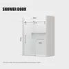 Sliding Shower Door, 56-60“ W X 76” H, Clear Tempered Glass, Frameless with Handle and Waterproof Seal, Sliding Shower Door 6