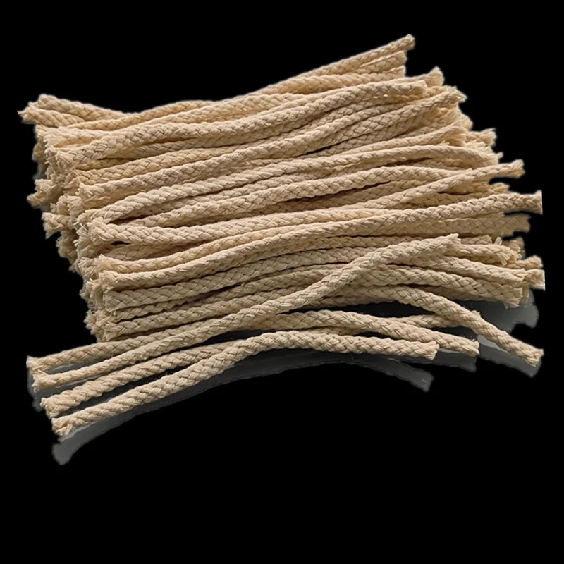 Description Picture 4 of item1m Round Cotton Candle Wicks Rope Diameter 6mm for DIY Alcohol Lamp Oil Lamp Candle Making Candle Woven Wick Accessories