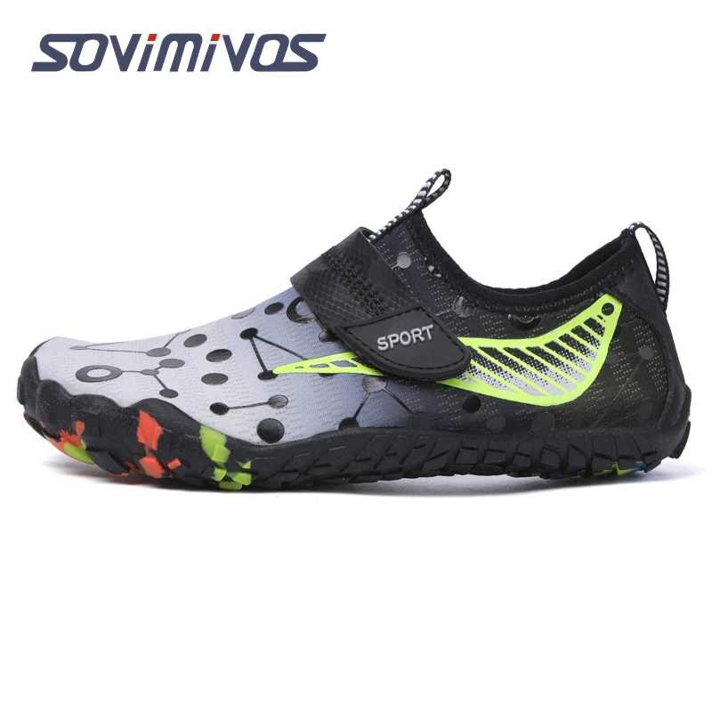 Breathable Quick-Dry Water Shoes for Children Upstream Non Slip Outdoor Sports Beach Shoes Kids Wearproof Barefoot Sneakers Boy