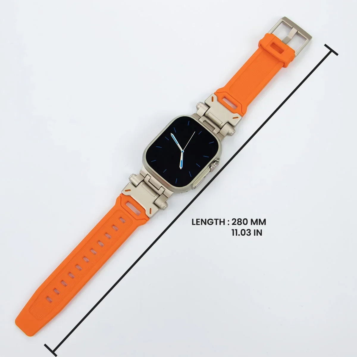 Titanium Color Silicone Sports Watch Band