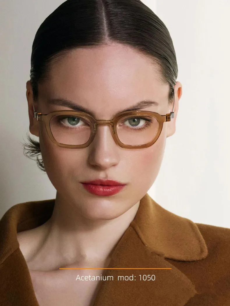 Dänische Marke Quadratische Acetat-Brillenfassung 1050 Herren Damen Titan Ultraleichte Brillen Vintage Grün Transparente Brillengestelle – Detail 7