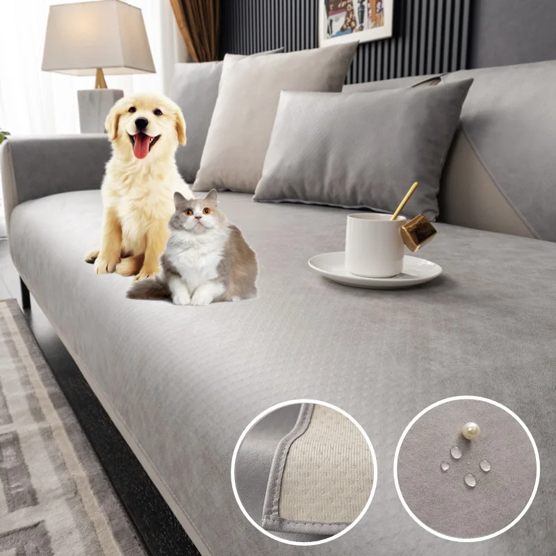

Waterproof Sofa Towel Mat All Seasons Non-Slip Sofa Slipcovers for Living Room Anti-Scratches Cats Dogs Kids Couch Protector