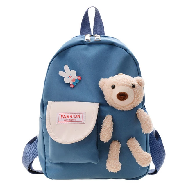 Mochila de guardería para bebé, niña, niño, muñeco de oso, mochilas  escolares, mochilas de viaje de moda - AliExpress