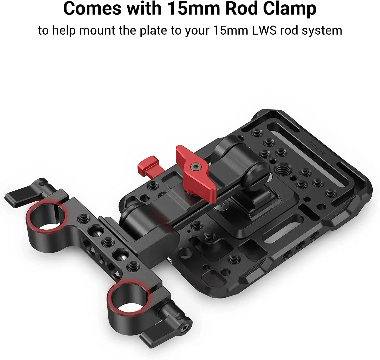 SmallRig V MOUNT Battery Plate with Adjustable Arm with 15MM Rod Clamp Standard