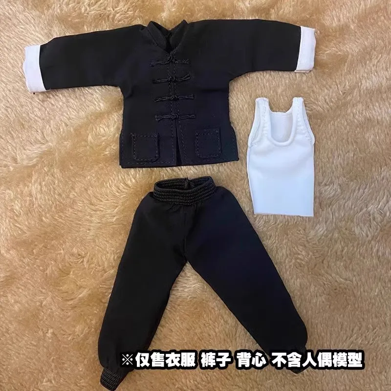 

1/12 Male Soldier Bruce Lee Kung Fu Clothing With Chinese Style Model Accessories Fit 6'' Action Figure Body In Stock