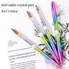 Acrylic Kolinsky Nail Brush 3D Pure Handmade Round Shape Nail Brushes Professional Nail Art Brush Manicure Nail Tools Makeup 4