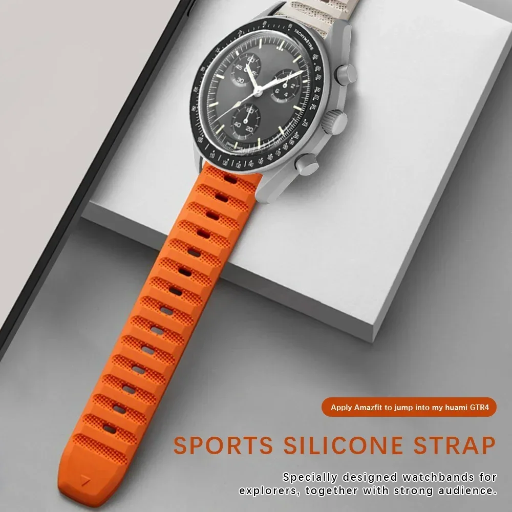 Фото Ремешок силиконовый для часов Omega X Swatch, быстросъемный спортивный браслет для Samsung Galaxy Watch 5 4, 20 мм №3