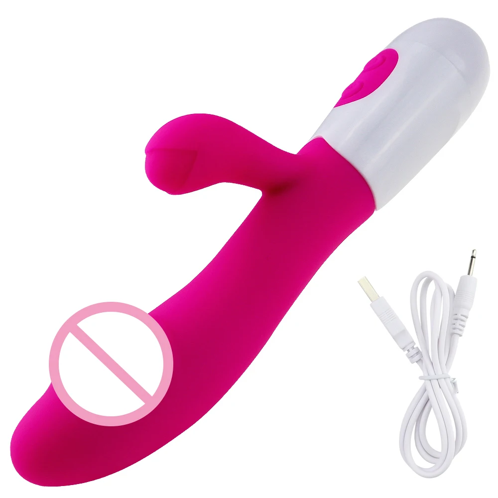 Multifunctional G-Spot and Clitoral Dildo Vibrator with 20 Vibrations Rechargeable and Very Quiet Female Sex Toy Adult Product