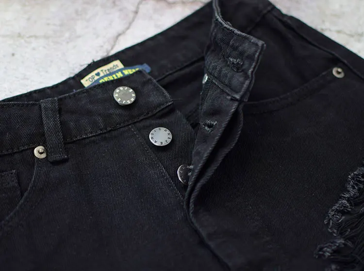 High Waist Black Denim Shorts Women Irregular Tassel Ripped Jeans Short Women Punk Style Streetwear Summer Sexy Short Jeans cargo pants for women