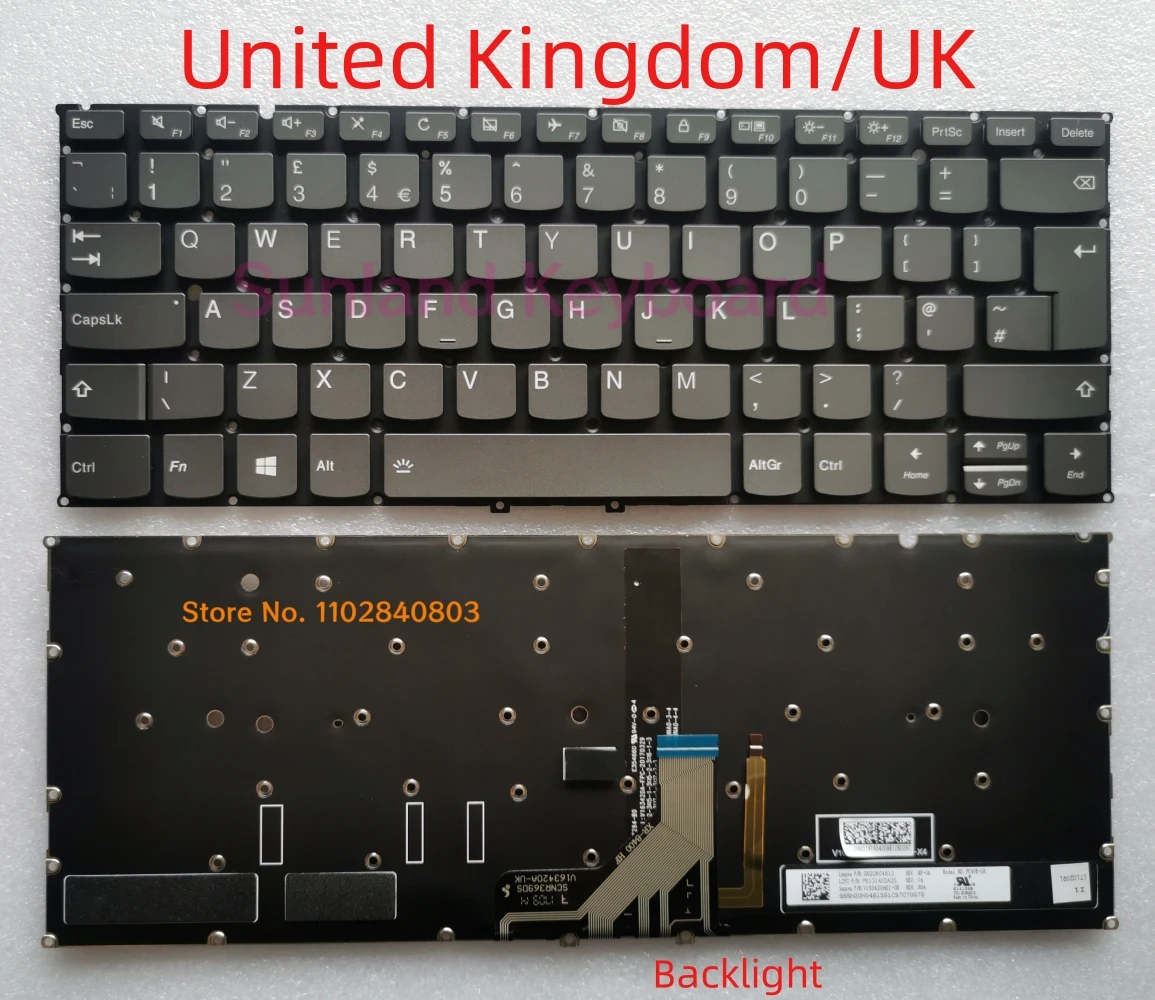 New SP Spanish GR German UK EU For Lenovo Ideapad Yoga 920 920-13 920-13IKB 920 13ISK 920-13ISK Pro-13IKB 6 Pro-13 Keyboard