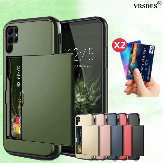 For Samsung Galaxy S21 Ultra Case S22 + Wallet Credit Card Holder Slot  Cover for Samsung GalaxyS21 Galaxy S21 S 21 Plus Ultra - AliExpress