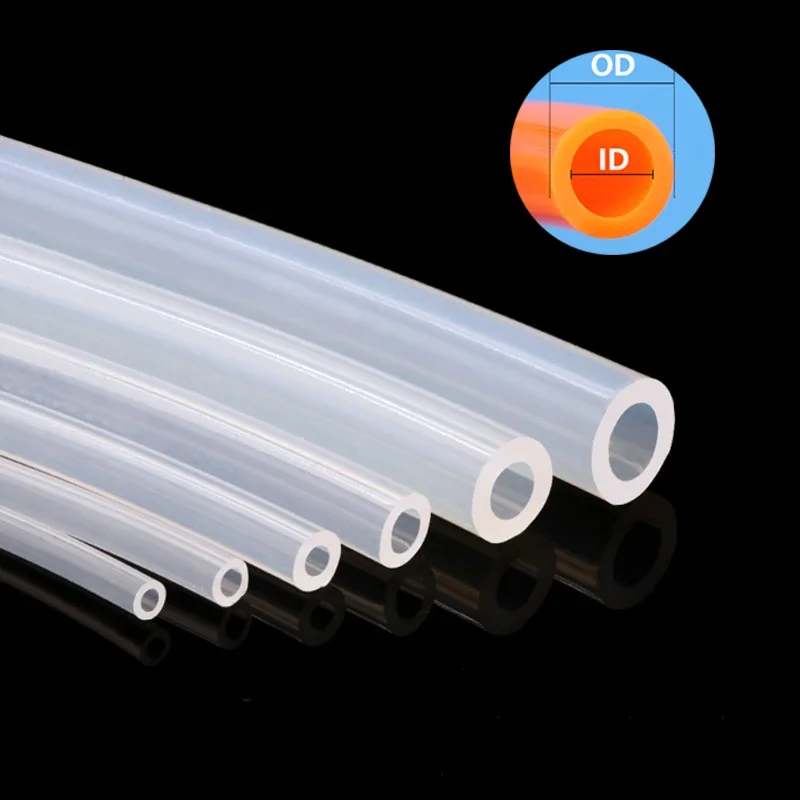 Produktbild von Flexibler Silikonschlauch Transparent 4mm Innendurchmesser X 7mm Außendurchmesser, 2m Länge – Lebensmittelecht, Hitzebeständig Von -40°C Bis +220°C