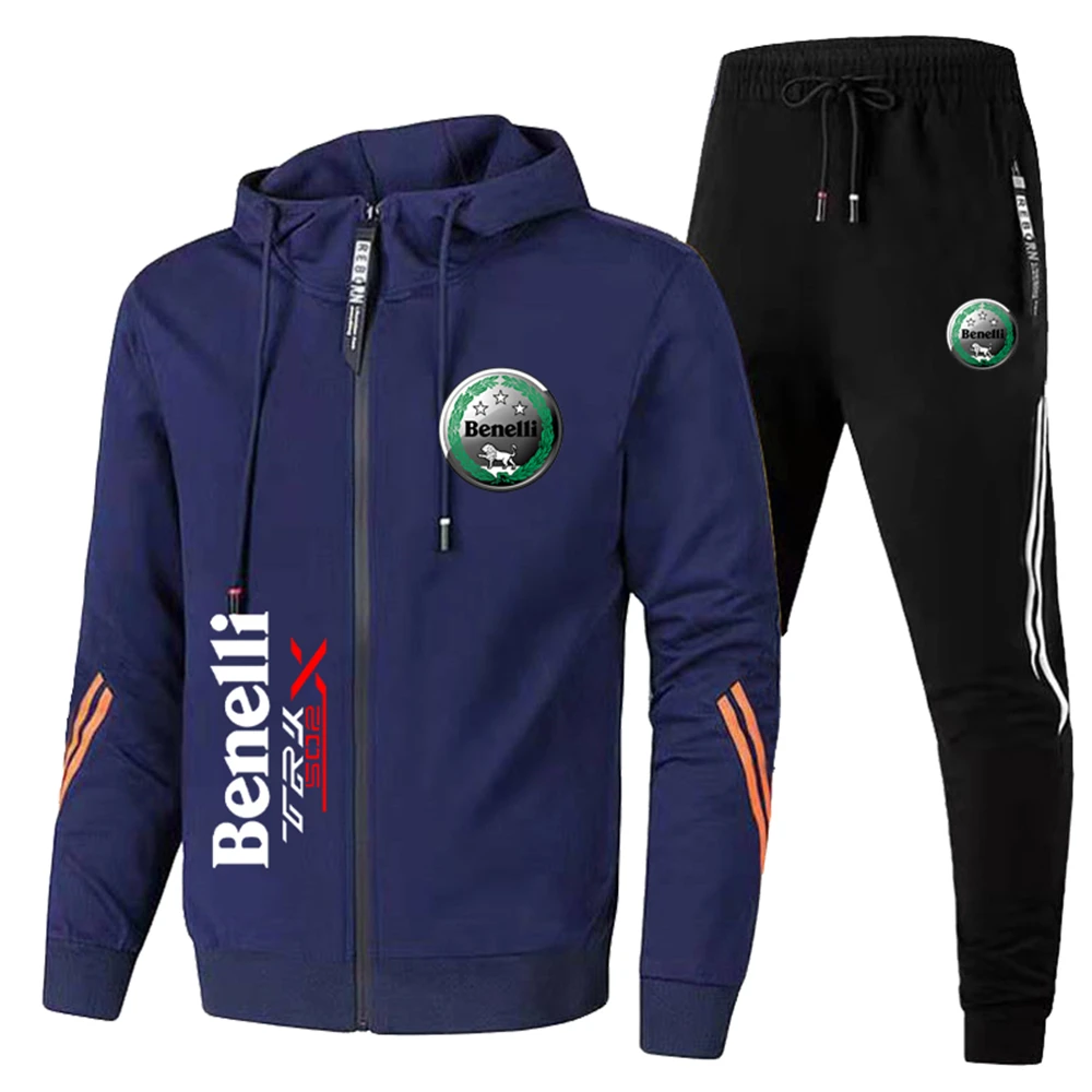 кеды plein sport Ensemble de sport avec logo Benelli pour homme, sweat à capuche coupe-vent, marque de loisirs, fitness en plein air