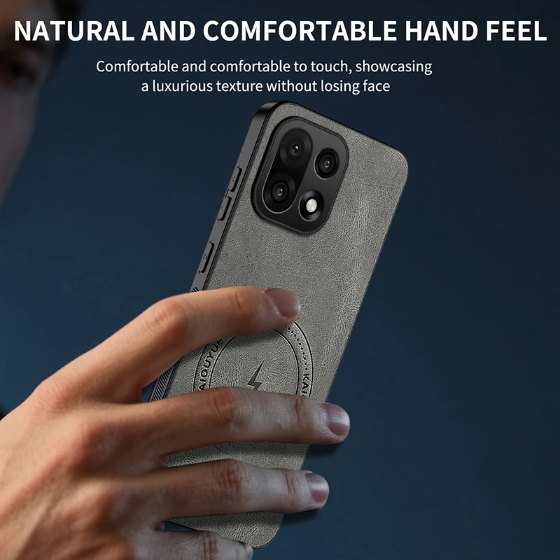 Luxury Leather Skin Magnetic Magsafe Protective Phone Case