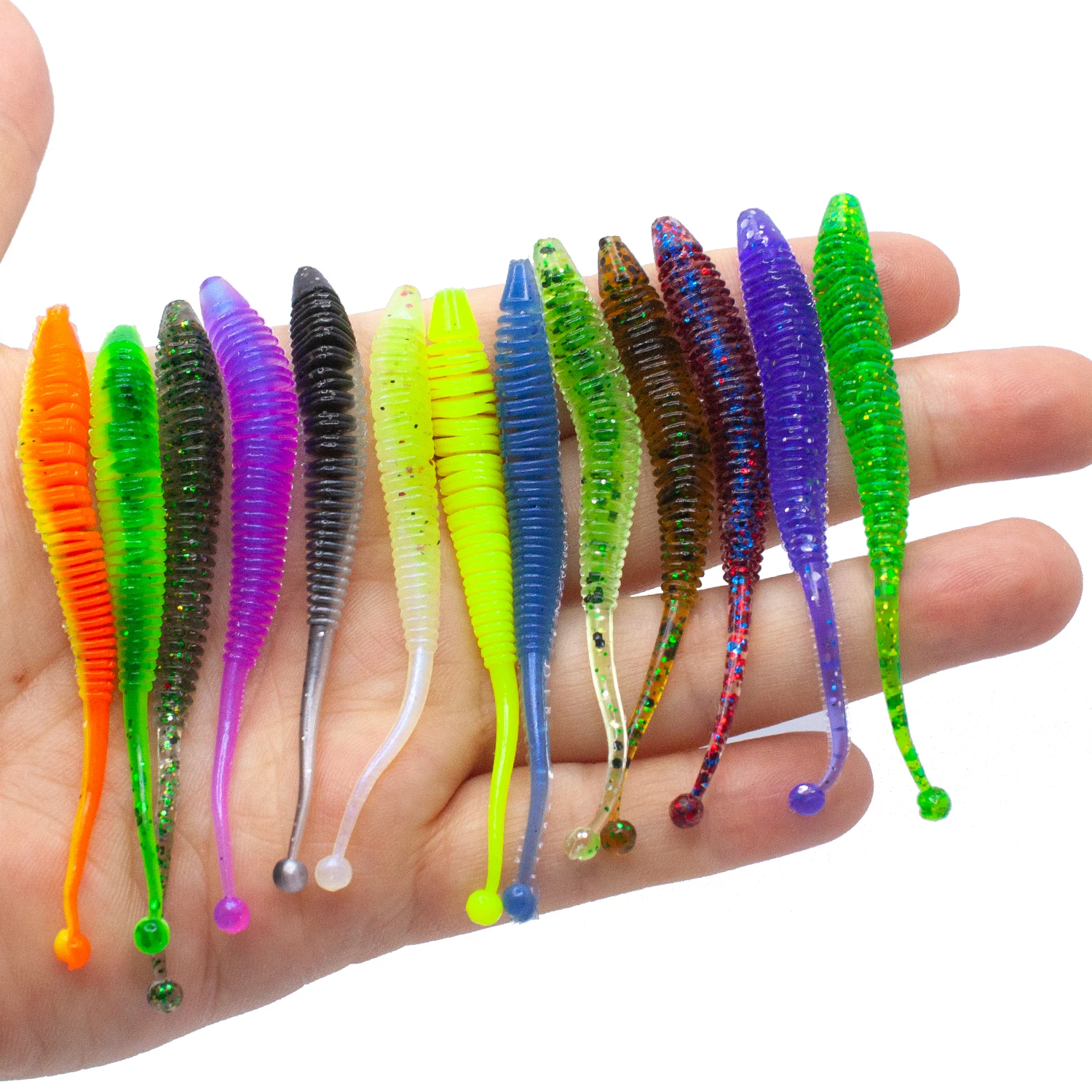 TroutBaitsSoftShadFloatingFishingLuresWorms75mm1gSiliconBait