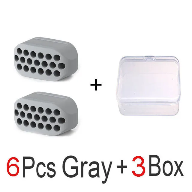 6Pcs Gray With 3Box
