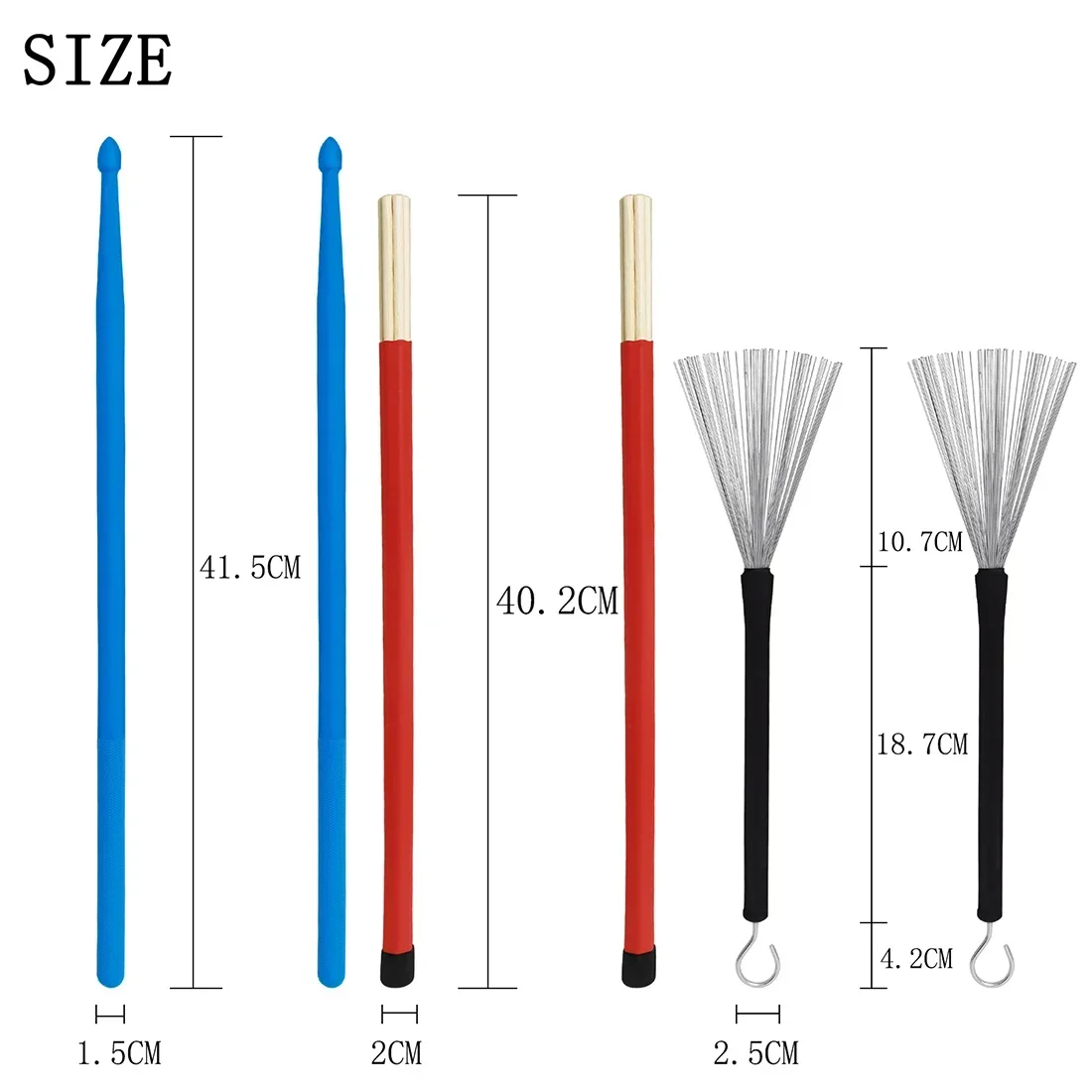 1 Pair Drum Brushes Sticks Set Professional Nylon Drum Brush Bamboo Drumstick Music Accessories drum sticks,drum percussion accessories,drum accessories
