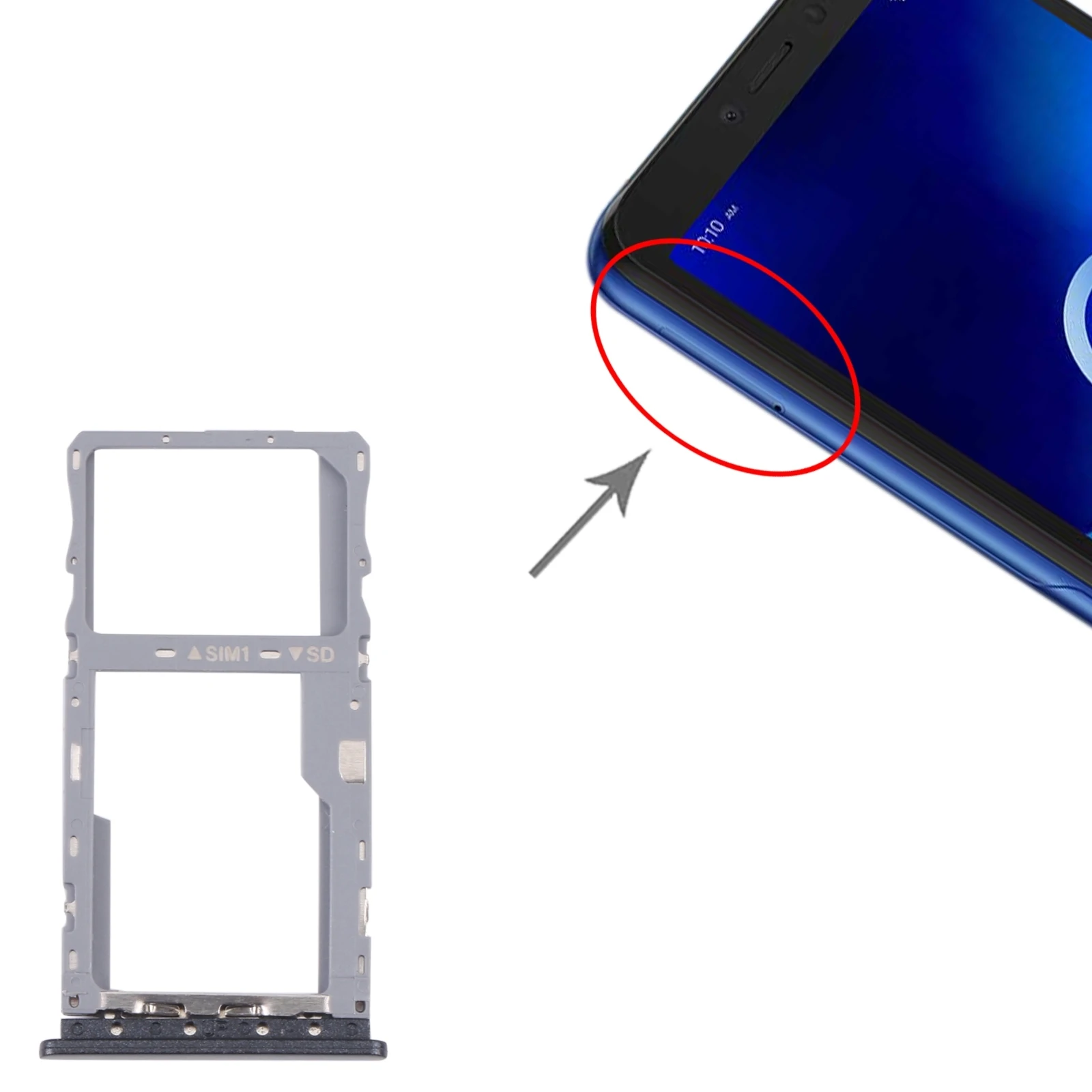 

SIM Card Tray + Micro SD Card Tray For T-Mobile REVVL 4+ 5062 5062W 5062Z